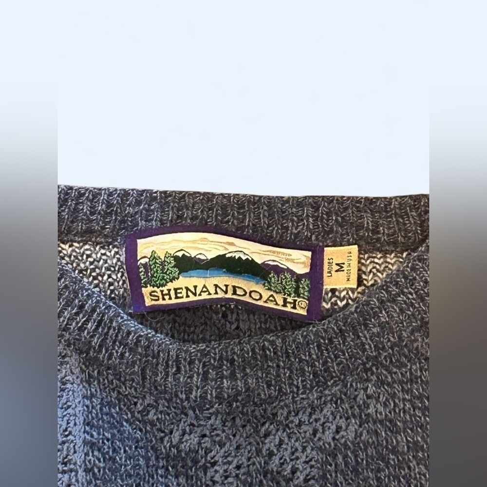Vintage Shenandoah Patchwork Knit Sweater | Cottagecore | Size M - Picture 5 of 5